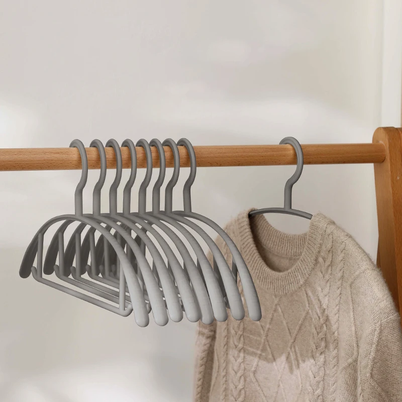 10pcs Clothes Stand Shelves Hangers Shelf Wardrobe Clothes Rail Hangers Wall Organizer Porte Vetements Space Saving Furniture