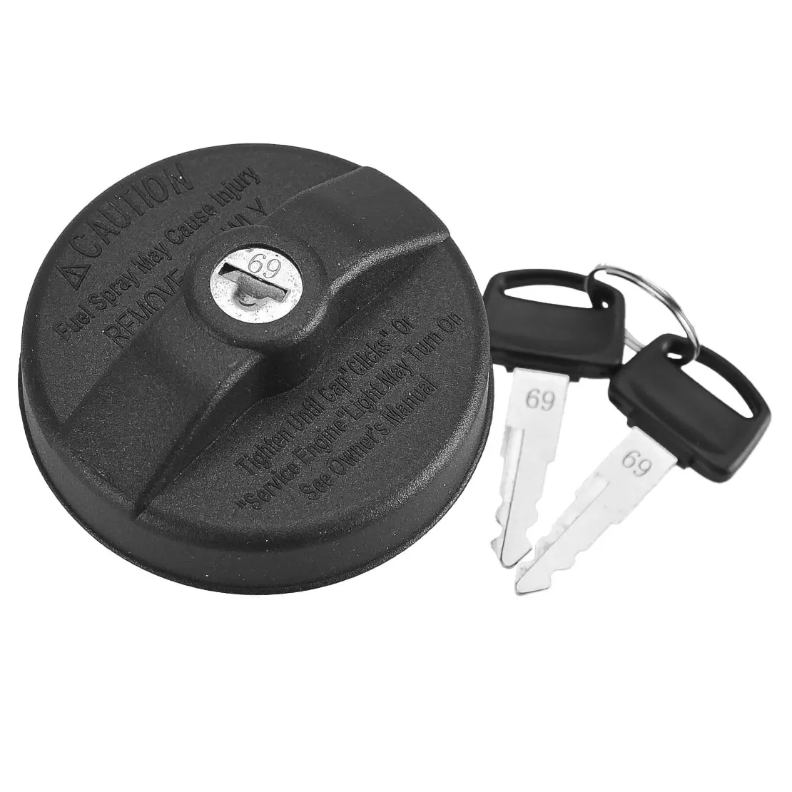 10504 MGC791 Locking Fuel Gas Tank Cap with Keys Black Plastic Fit for Ford F150 F250 F350 F450