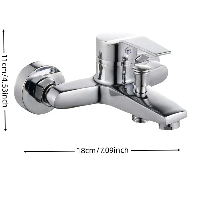 Home Bathroom Triple Shower Faucet Support Hot and Cold Water Faucet Bath Bath Mixer Valve Shower Set Bathroom Accessories