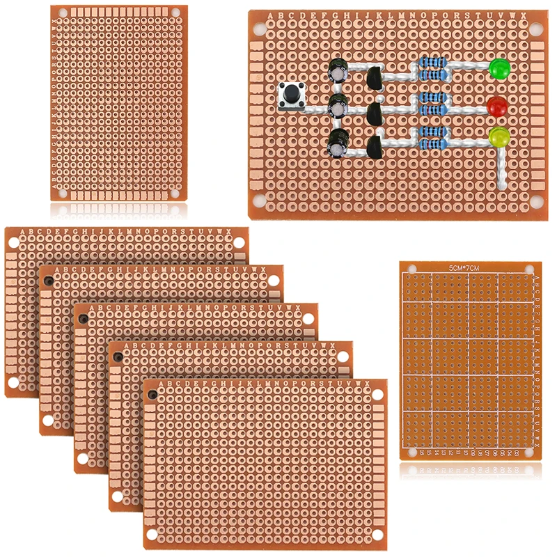 20PCS 5x7 ซม.ด้านเดียว DIY ต้นแบบกระดาษ PCB Universal ทดลอง Bakelite Board 5*7