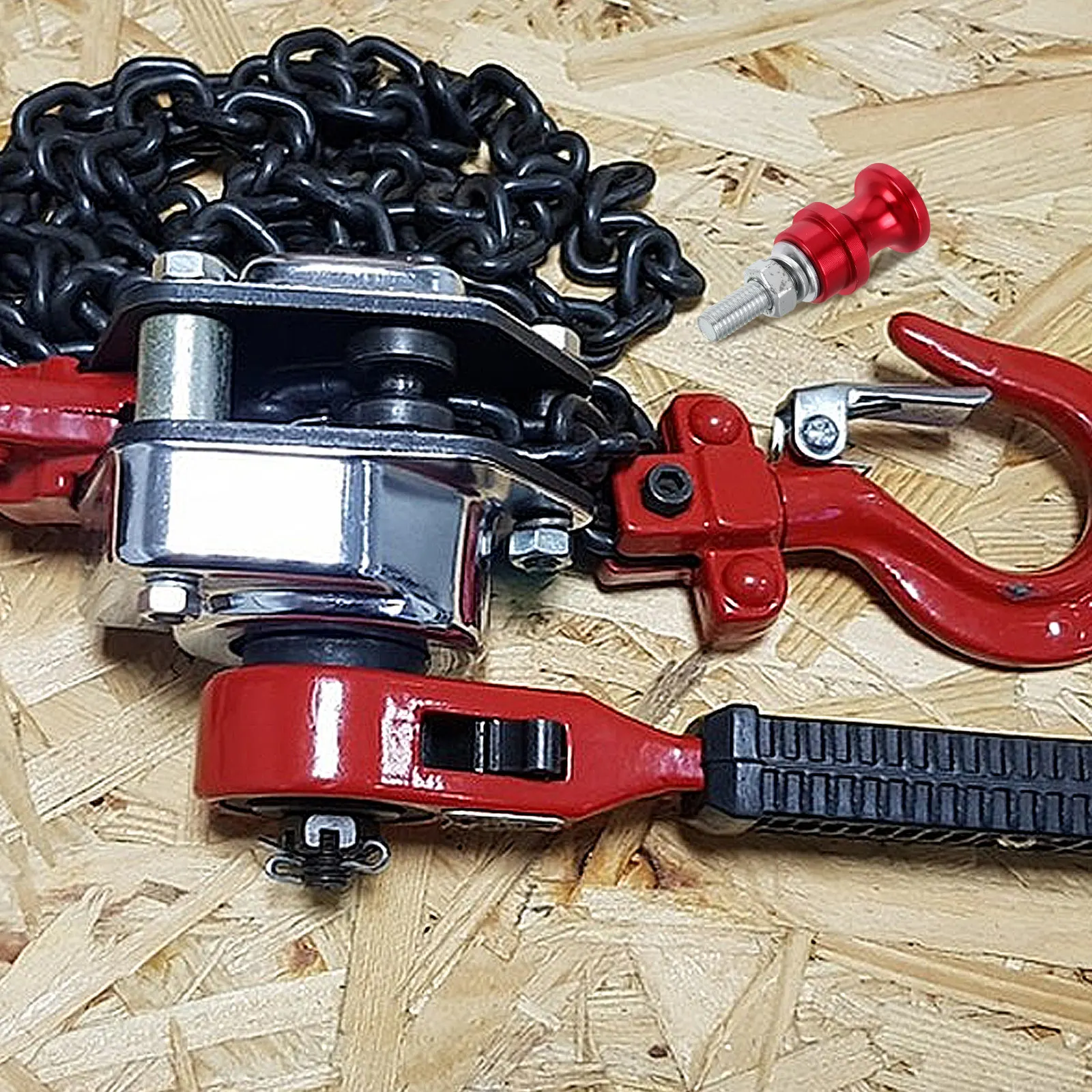 Heavy-Duty Winch Hook Stabilizer Steel Bolt Mount for Clevis Slip Half-Linked Hooks Off-Road Recovery Winch Alignment Tool