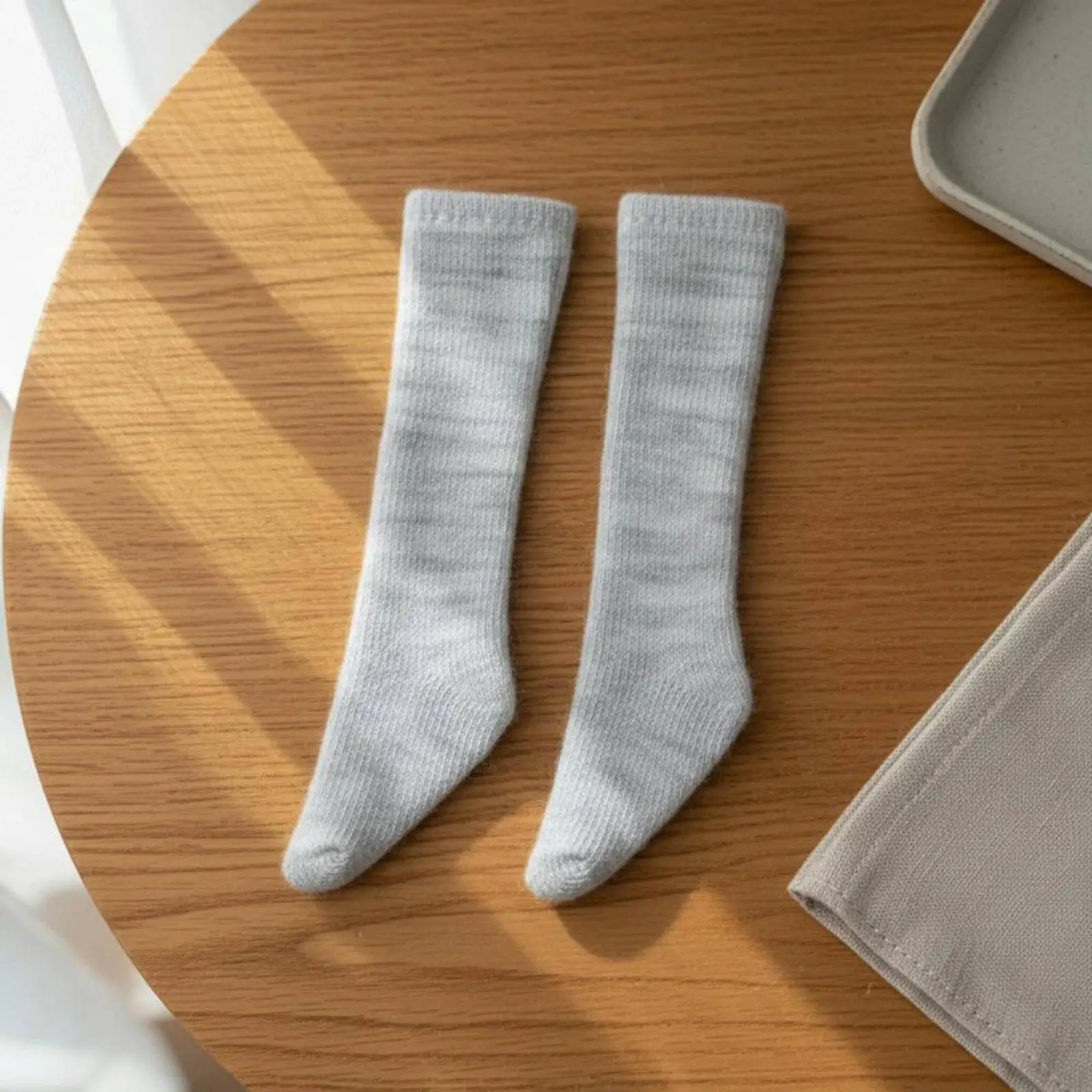 Breathable Cotton Doll Socks Classic Ribbed Tall Hosiery Fashion Accessory for Blythe OB22 OB24