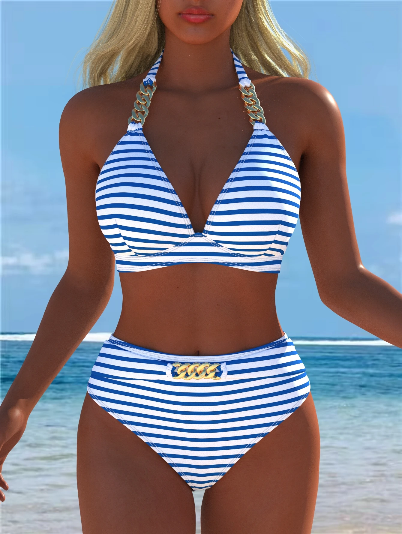 

Women's Swimwear Swimming Suit Beach Outfits Summer Beach Festival Vacation Travel Sexy Luxury Modern Two Piece Set Bikinis