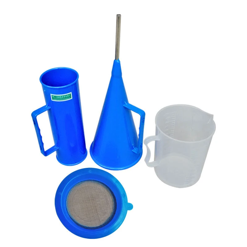 

Model 1006 mud viscometer, funnel, measuring cup, mud tank, one of three-piece mud set