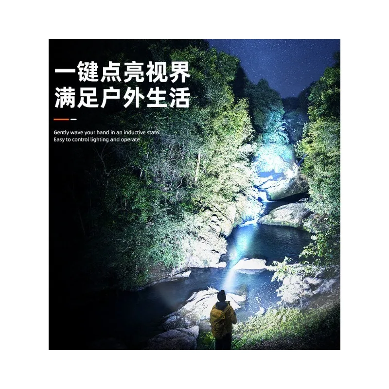 Sensor LED Headlamp Rechargeable Super Bright Long Endurance Light For Night Fishing Outdoor Lighting view 2