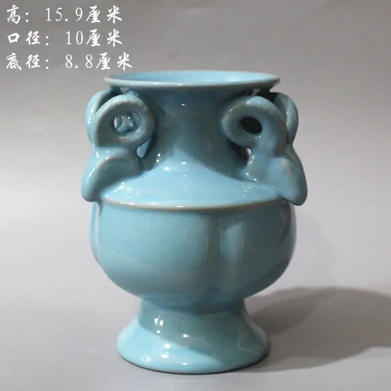 

Династия Сун Ru Печь, три рампы, благоприятная статуя, антикварные коллекционные предметы, винтажный домашний декор, фарфор в античном стиле, винтажные товары