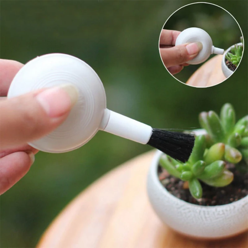 2 In 1 Computer Keyboards Portable Practical Dust Remover Camera Lens Removable Succulent Cleaning Mobile Phone Air Blower Brush