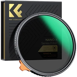 K & F Conceito Nano-X ND2-ND32 Filtro 49-82mm, Filtro ND Variável, Cor Verdadeira para Câmera, 49mm, 52mm, 58mm, 62mm, 67mm, 77 milímetros, 82 milímetros