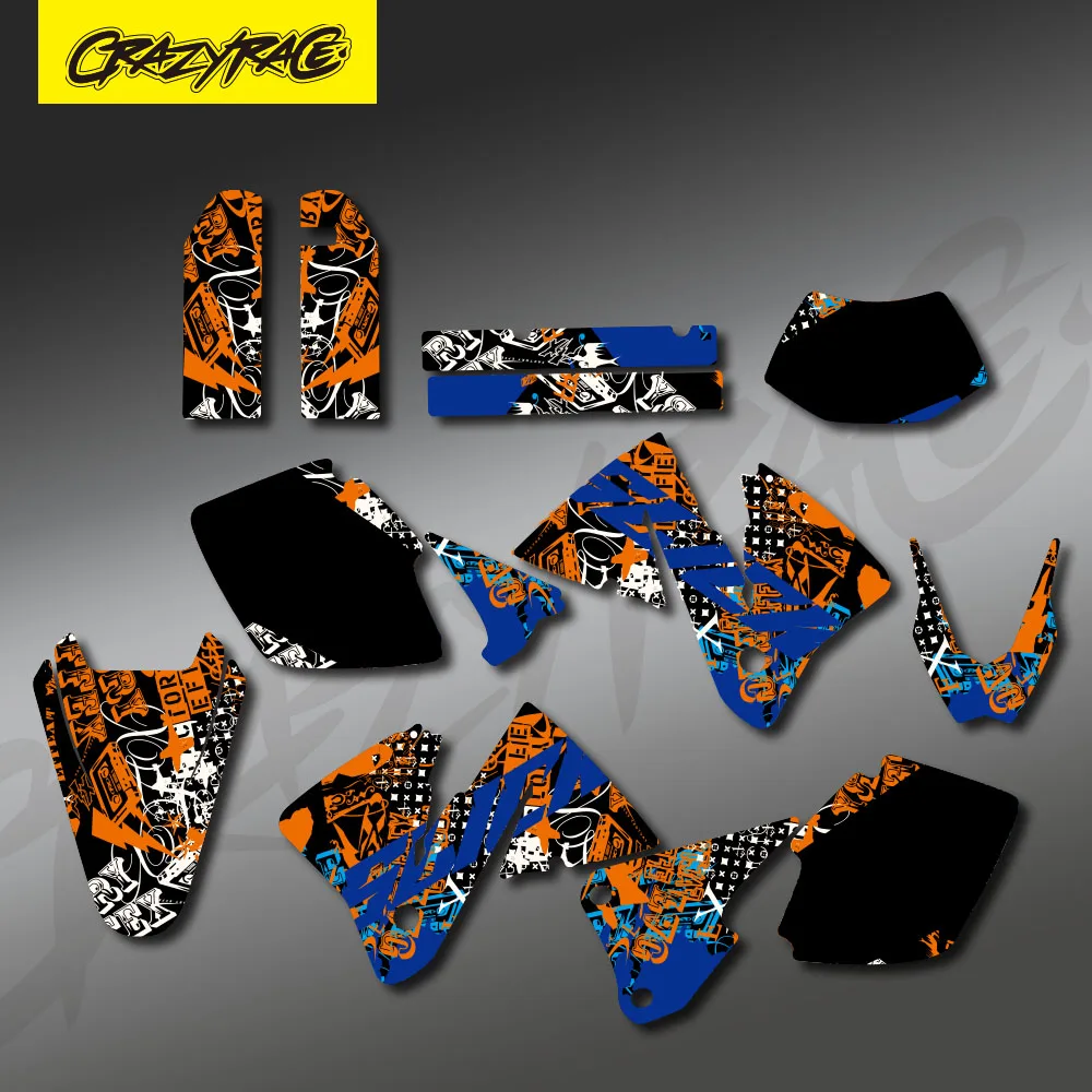 

Motorcycle NEW TEAM Custom GRAPHICS WITH MATCHING BACKGROUNDS Sticker Kit For KTM EXC 250 300 350 400 520 MXC 200 300 2001 2002