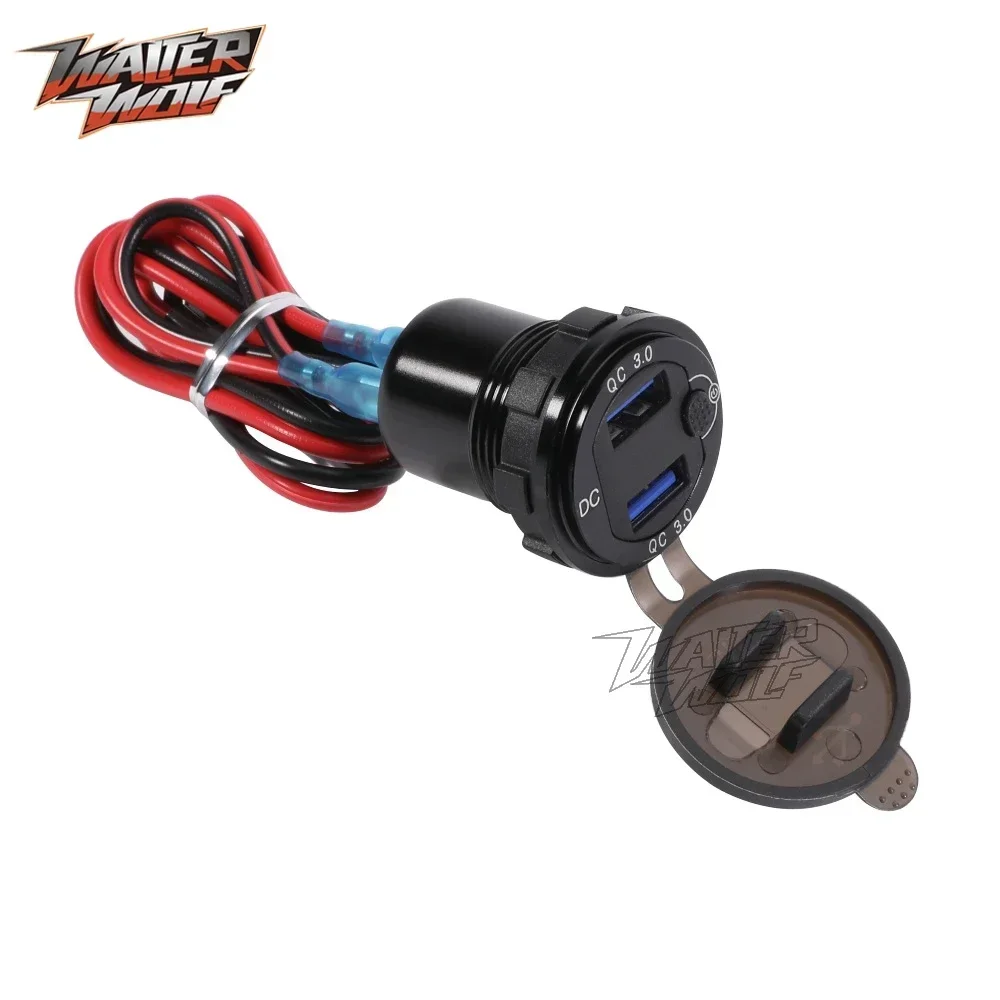 Connecteur d\'alimentation de sortie de chargeur rapide USB moto, adapté pour Honda XL750 Transalp 750 NT1100 Africa Twin 1000 1100 CRF1100L CRF1000L