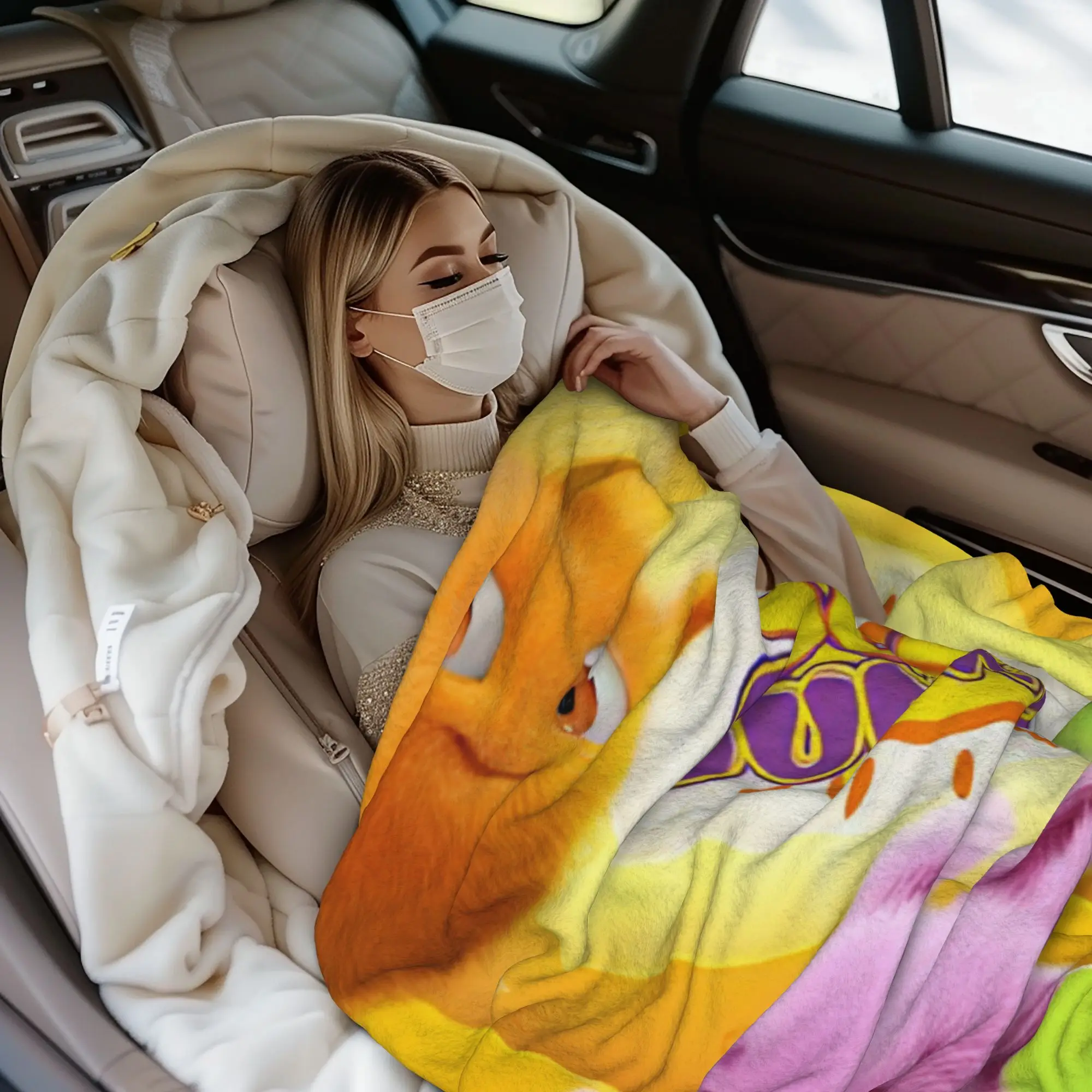 سوبر لينة الأرانب مشمس خمسة كرات ملونة رمي بطانية قسط الصوف الفانيلا بطانية سرير مريح رقيق المفرش كل موسم