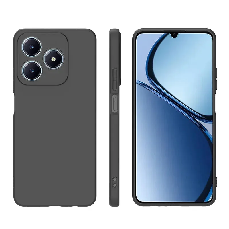 حافظة لهاتف OPPO Realme C63 4G RMX3939 لـ Appo Orrs RealmeC63 C 63 بولي يوريثان غطاء خلفي ناعم أسود غير لامع من السيليكون Carcase Coques