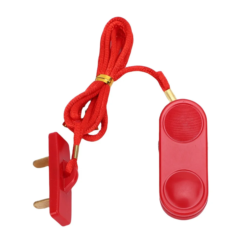2pcs Rectangular Double Insert Treadmill Security Key 12.5x40mm Size Red Running Machine Security Key Universal Safety Key