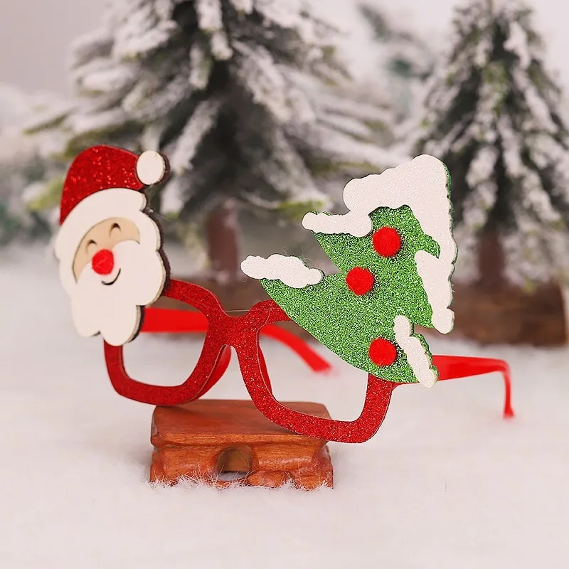 Kids Christmas Glasses Plastic Decorative Xmas Party Costume Accessory Photo Props Cosplay Party Decoration