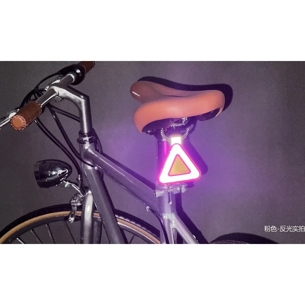 Sichtbarkeit bei Nachtfahrten Sicherheitswarn-Dreieck-Anhänger Multifunktionales Elastisches Reflektierendes Fahrrad-Dreieck-Schild Fahrradsattel – Detail 20