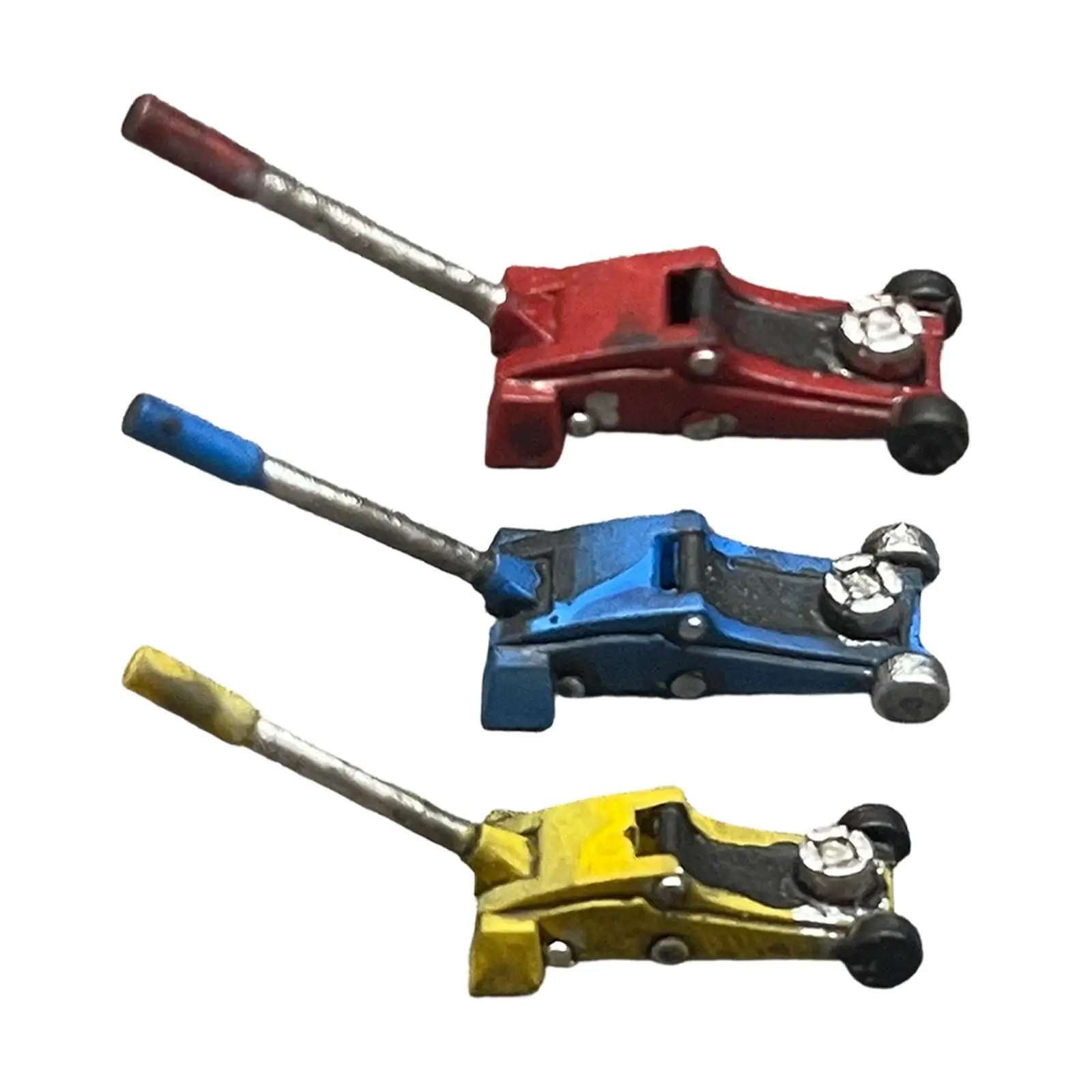 แม่แรงรถยนต์ขนาด 1:64 แบบจำลองขนาดเล็ก ฉากซ่อมรถ DIY อุปกรณ์ประกอบฉากถ่ายภาพ สำหรับนักสะสม ของตกแต่งบ้านตุ๊กตา