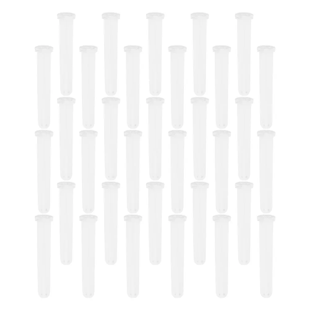 

100Pcs Clear Floral Water Tubes Reusable Plastic Flower Tubes Caps Fresh Flowers Arrangement Accessories Plastic Vials