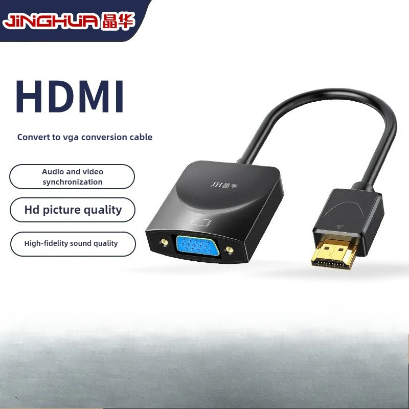 HDMI To VGA Converter with Audio, Gold-Plated Connectors, External USB Power, for PC Laptop Projector, Hot Sale