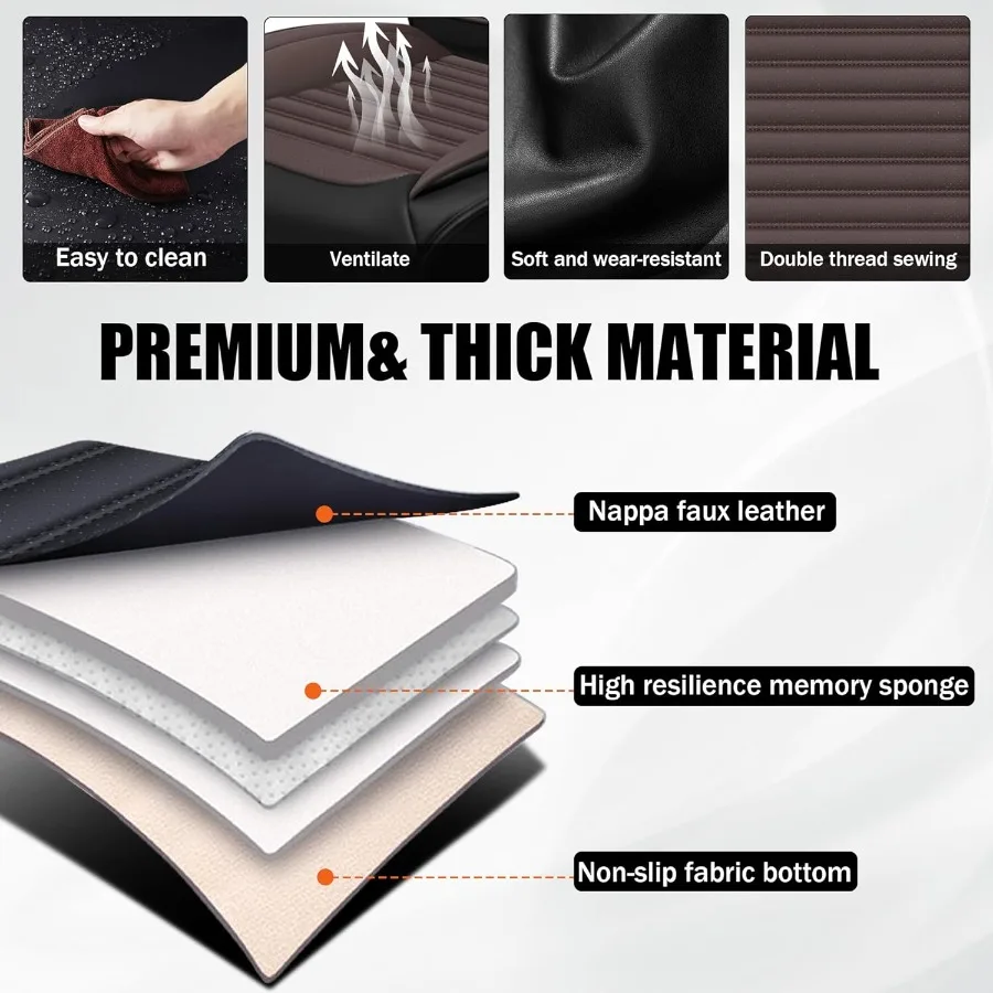 غطاء مقعد السيارة مناسب لسيارة تشيفي الاعتدال 20052024 قابل للتنفس ومقاوم للماء من الجلد الصناعي أغطية مقاعد عصرية غير قابلة للانزلاق