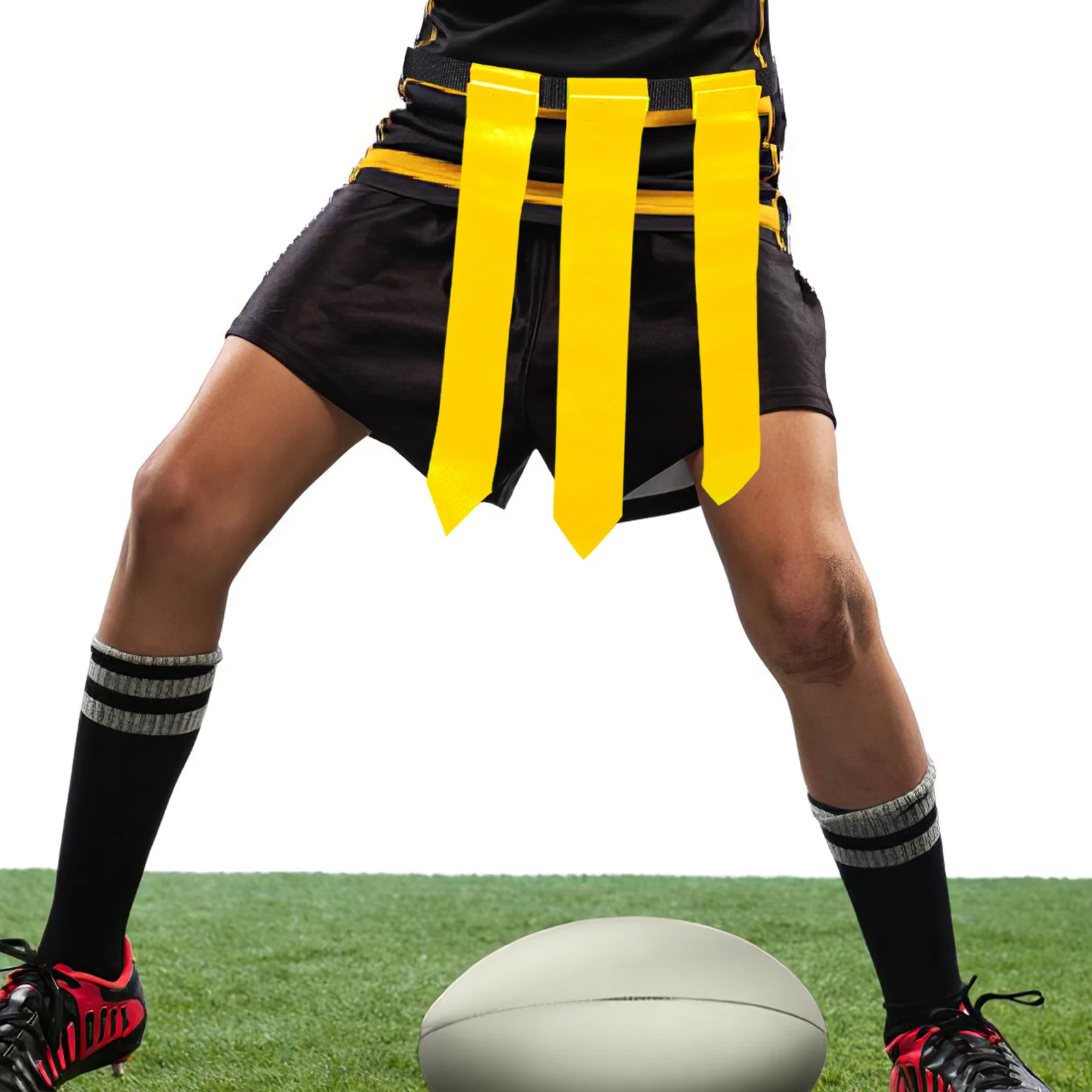 Bandera de cintura para deportes al aire libre, cinturón de fútbol ajustable, bandera de entrenamiento de Rugby, equipo de fútbol, cinturón de Rugby para jóvenes y adultos, 2 uds.