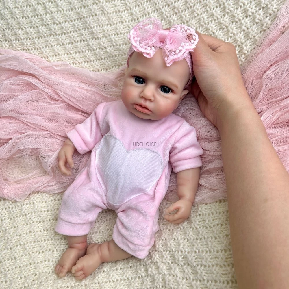 柔軟な 12 インチ LouLou 口を開く女の子フルソリッドシリコーンリボーンベビードール洗える 3D スキン人形コレクションクリスマスギフト