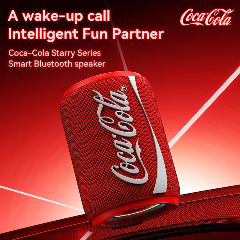Coca-Cola Coke Shaped Bluetooth Speaker Smart AI Assistant Portable Wireless Audio Speaker
