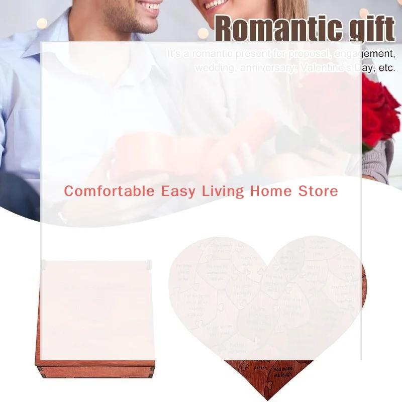 20 Reasons Why I Love You Puzzle Engraved Love Gift Home Decor Sentimental Gifts Personalized Mother's Day Valentine Day Gift
