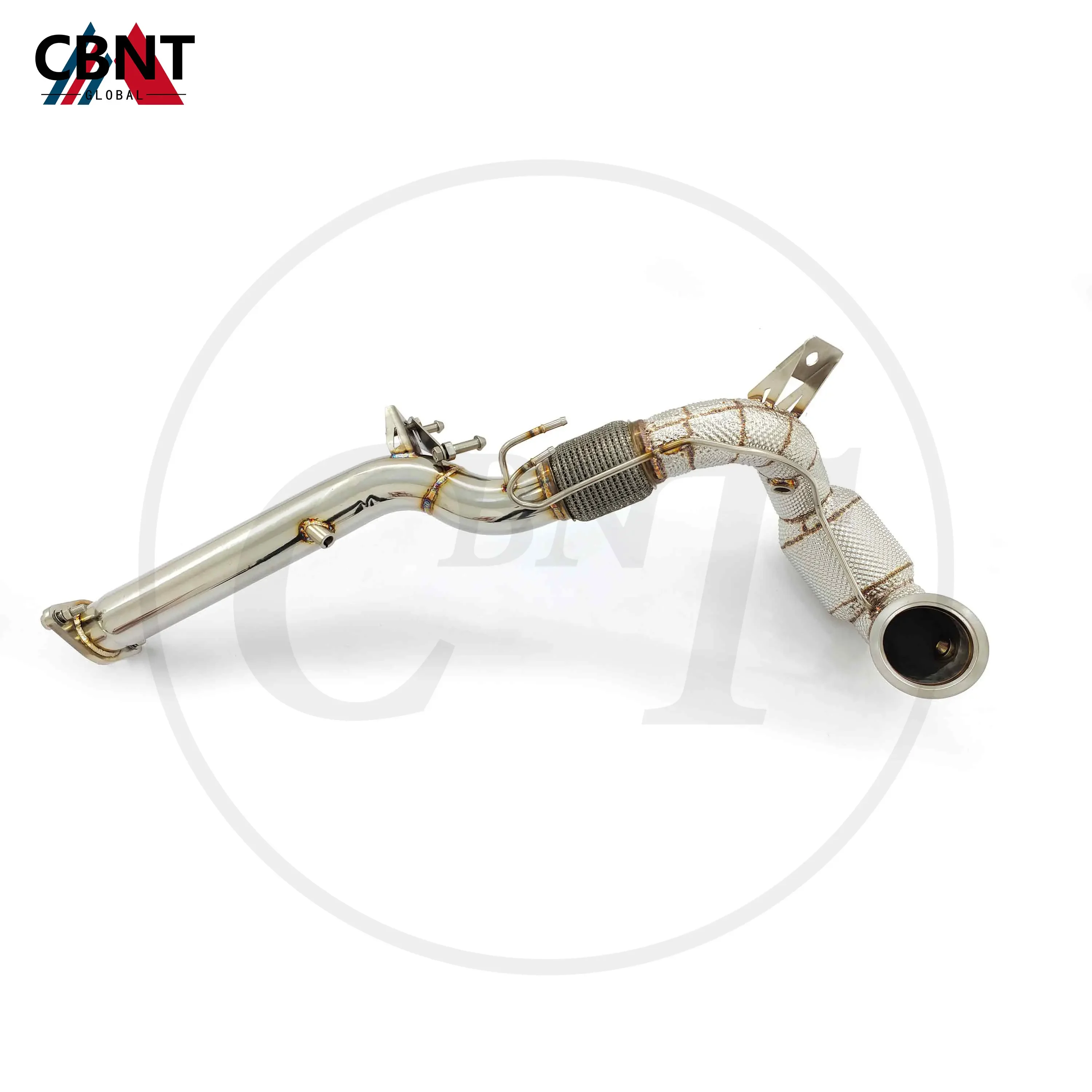 

CBNT Catted/Catless Downpipe with Heat Shield for EMPOW R 2.0T SS304 Exhaust Header with Catalytic Converter Exhaust pipe