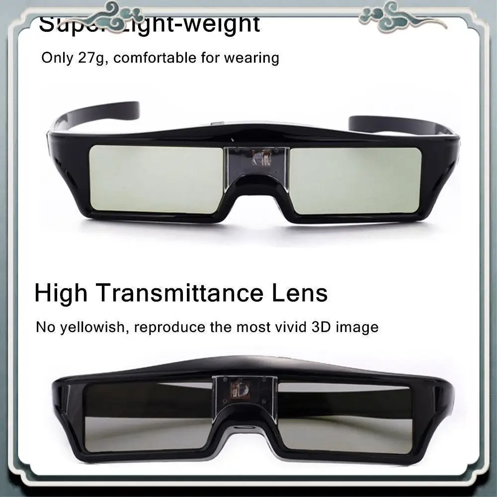 ABIJ-Rechargeable Active Shutter 3D Glasses For Optoma Benq Acer Sony ALL DLP Projector