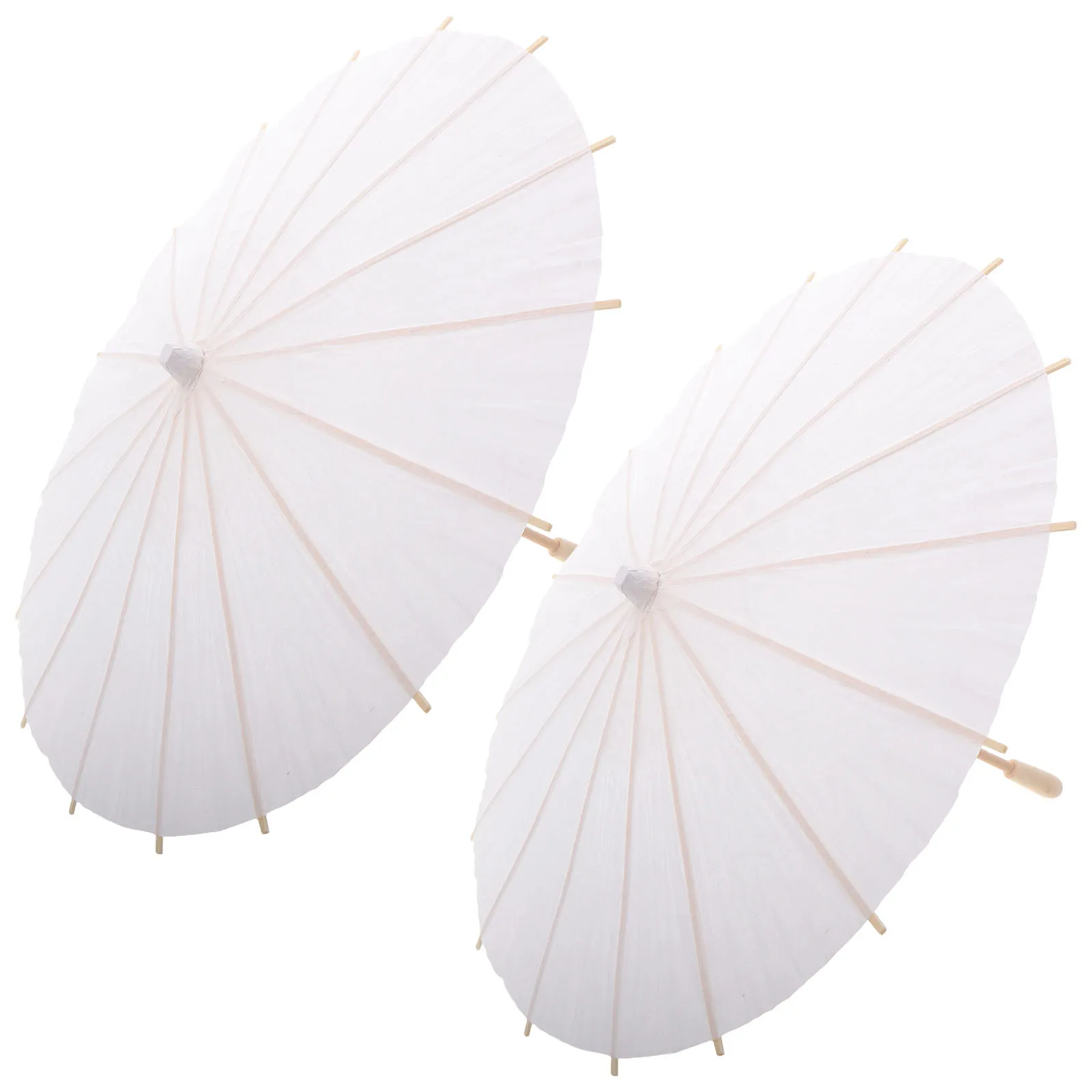 

White Handmade Oil-Paper Parasol Chinese Japanese Umbrella Wedding Party Decoration Diy Painting Vintage Style Rainproof Dance