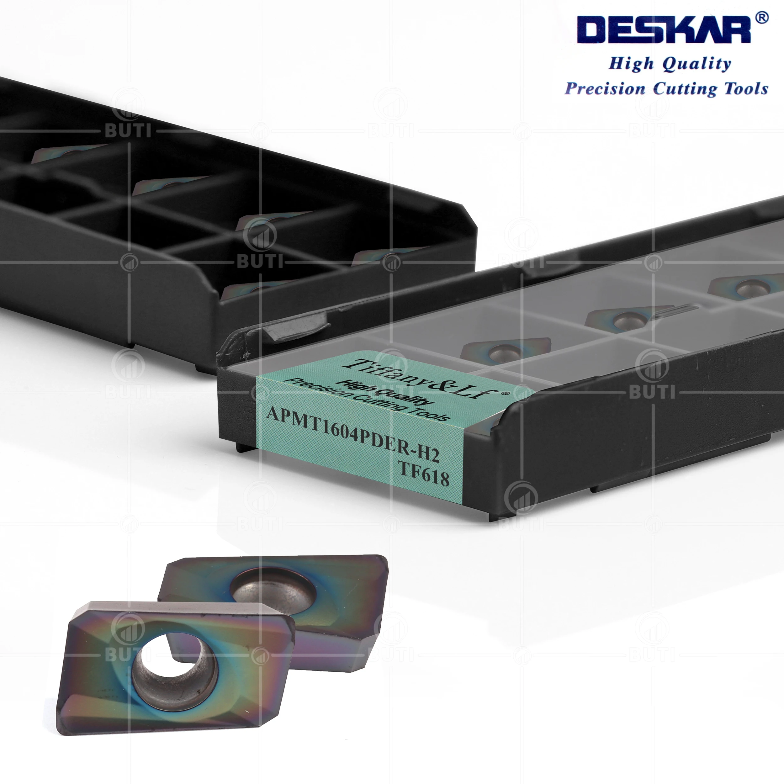 Imagem -02 - Deskar 100 Original Apmt1135pder xm h2 Apmt1604pder xm h2 Apmt1605peer xm Tf618 Aço Endurecido Torneamento de Lâminas Cnc Torno