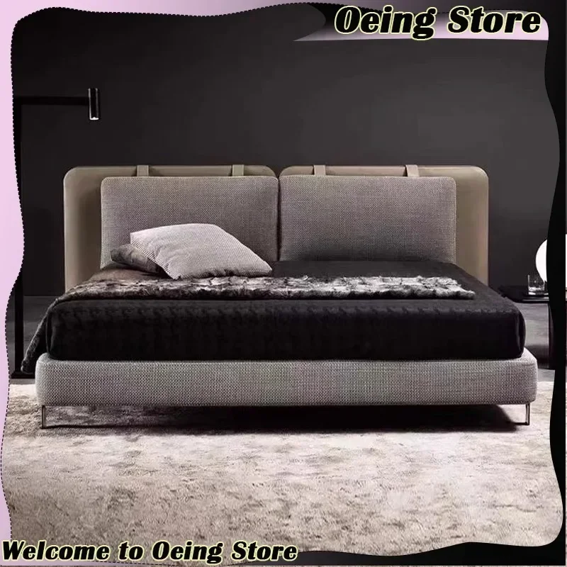 Luxury Fancy Full Size Bed Frames Floor 180x200cm Nordic Double Bedroom Beds 2 People Lounge King Size Home Bedroom Furniture