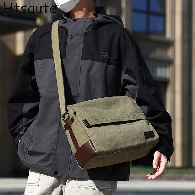 حقيبة كتف قماش عادية للنساء تصميم العلامة التجارية مع حزام كتف قابل للتعديل متعددة الاستخدامات حقائب ساع عادية ذات سعة كبيرة