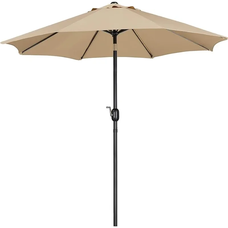 

9FT Patio Umbrella Outdoor Umbrella Patio Yard Market Table Umbrella with Push Button Tilt & Crank for Garden/Beach/Lawn/Deck