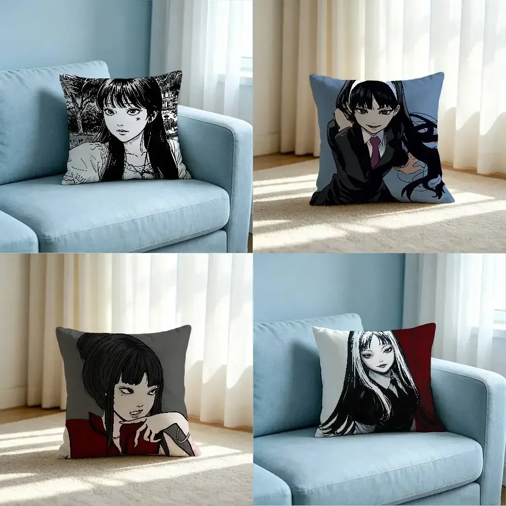 K-Kawakami Tomies Customizable Square Pillowcases, Stylish And Soft, Perfect For Beds, Cars, And Sofas.