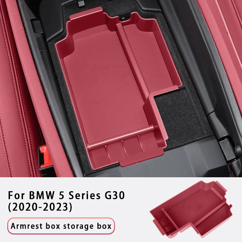 For BMW 5 Series G30 2020-2023 Centre Console Armrest Storage Box ABS Armrest Storage Box Organizer Tray Interior Accessories
