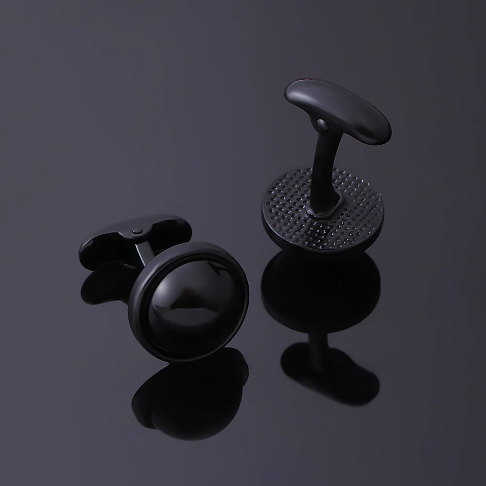 Wholesale Punk Novelty Blackness Ball Bullet Cufflinks Suit Tuxedo Jewelry Accessories Unique Whale Back Closure Sleeve Button