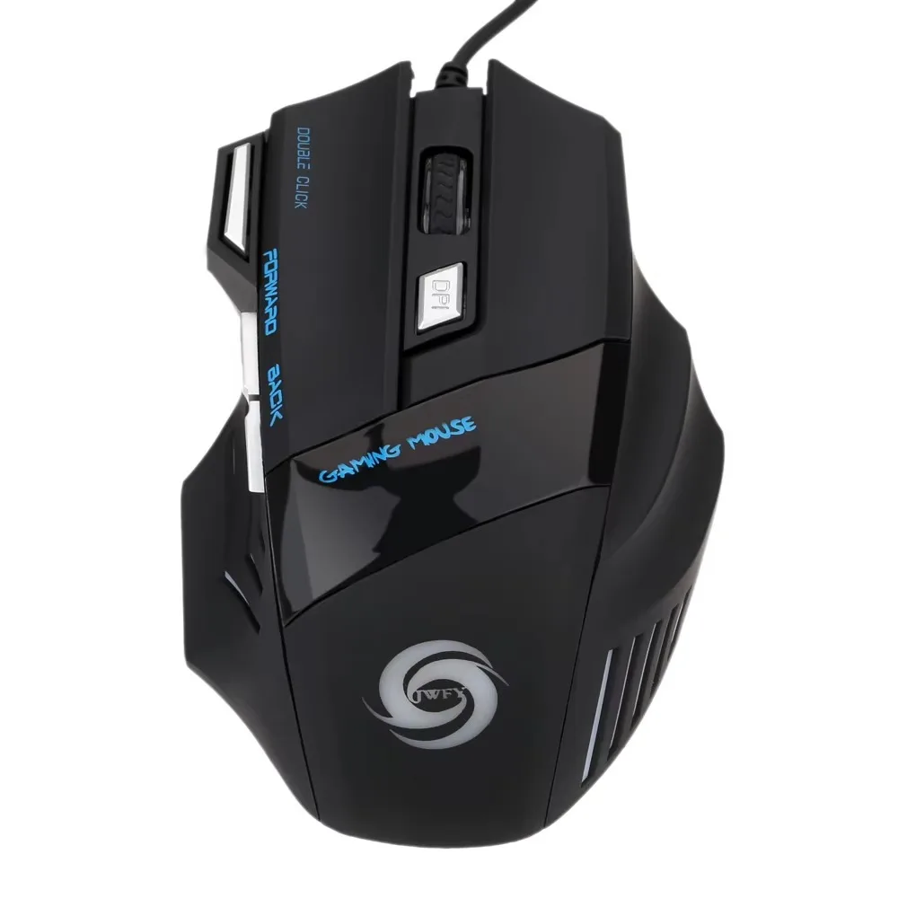 7D Wired Gaming Mouse A868 Fire Button 5500DPI Adjustable Colorful Backlight Ergonomic Optical Mice for PC Laptop Gaming office