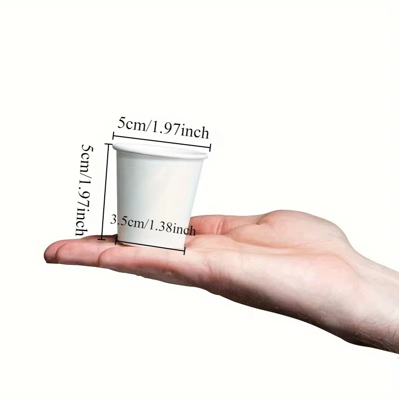 50/100PCS Disposable Small Paper Cups Perfect for Office Coffee Shops Restaurant  Picnic Tasting Juice Coffee Hot Cold Beverage