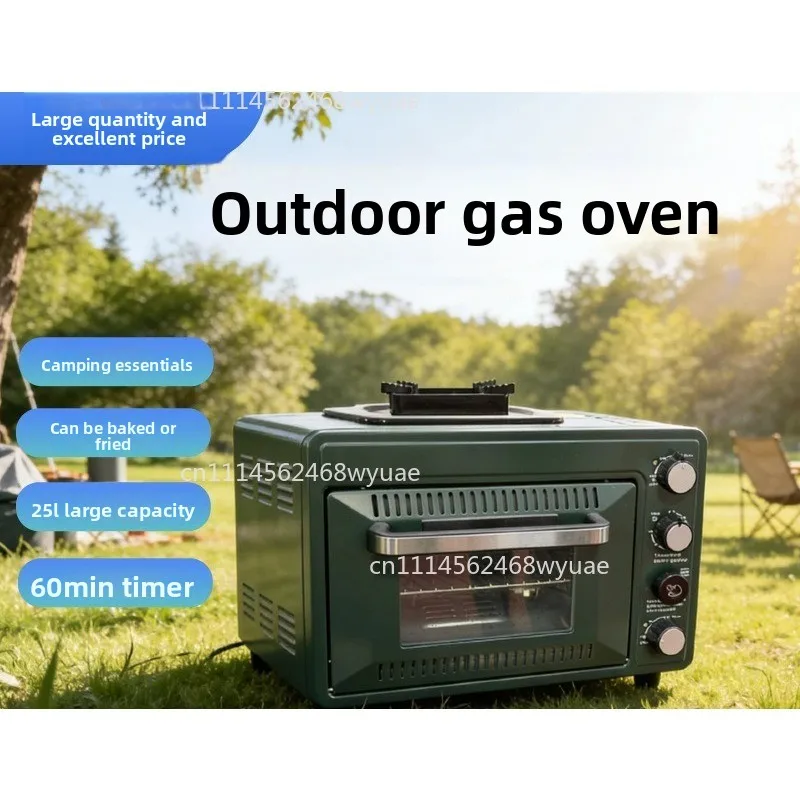 Outdoor Multi-Function Gas Oven & Stove, Large Capacity Baking Box for Camping Portable, Uses Butane Canister
