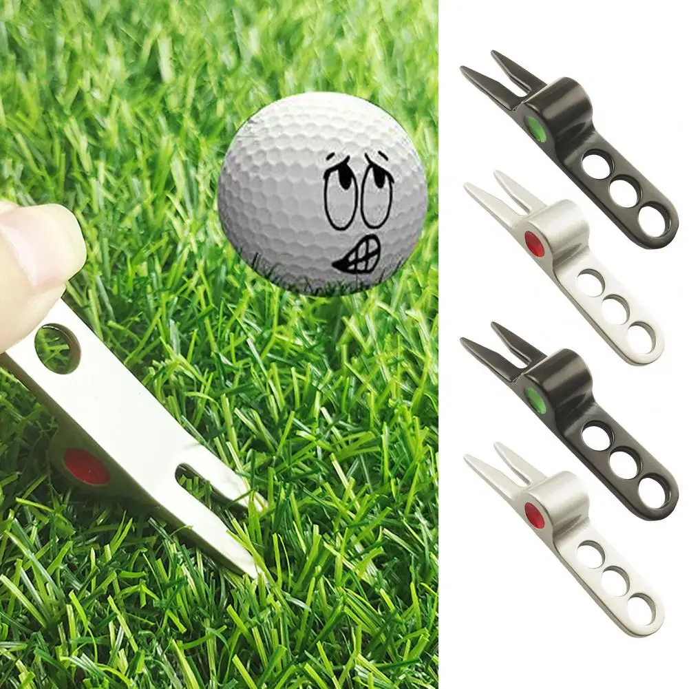 Good Golf Pitchfork Pointed Head Dig Golf Pitch Reusable Golfs Divot Repair Tools Golf Pitchfork