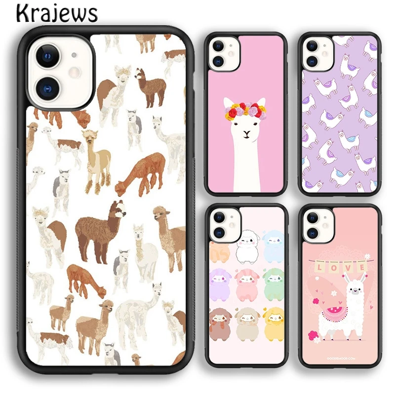 

Cute Llama Alpaca Animals Cartoon Soft Phone Case Cover For iPhone 17 Air 16 15 14 plus 11 12 13 pro max coque Fundas
