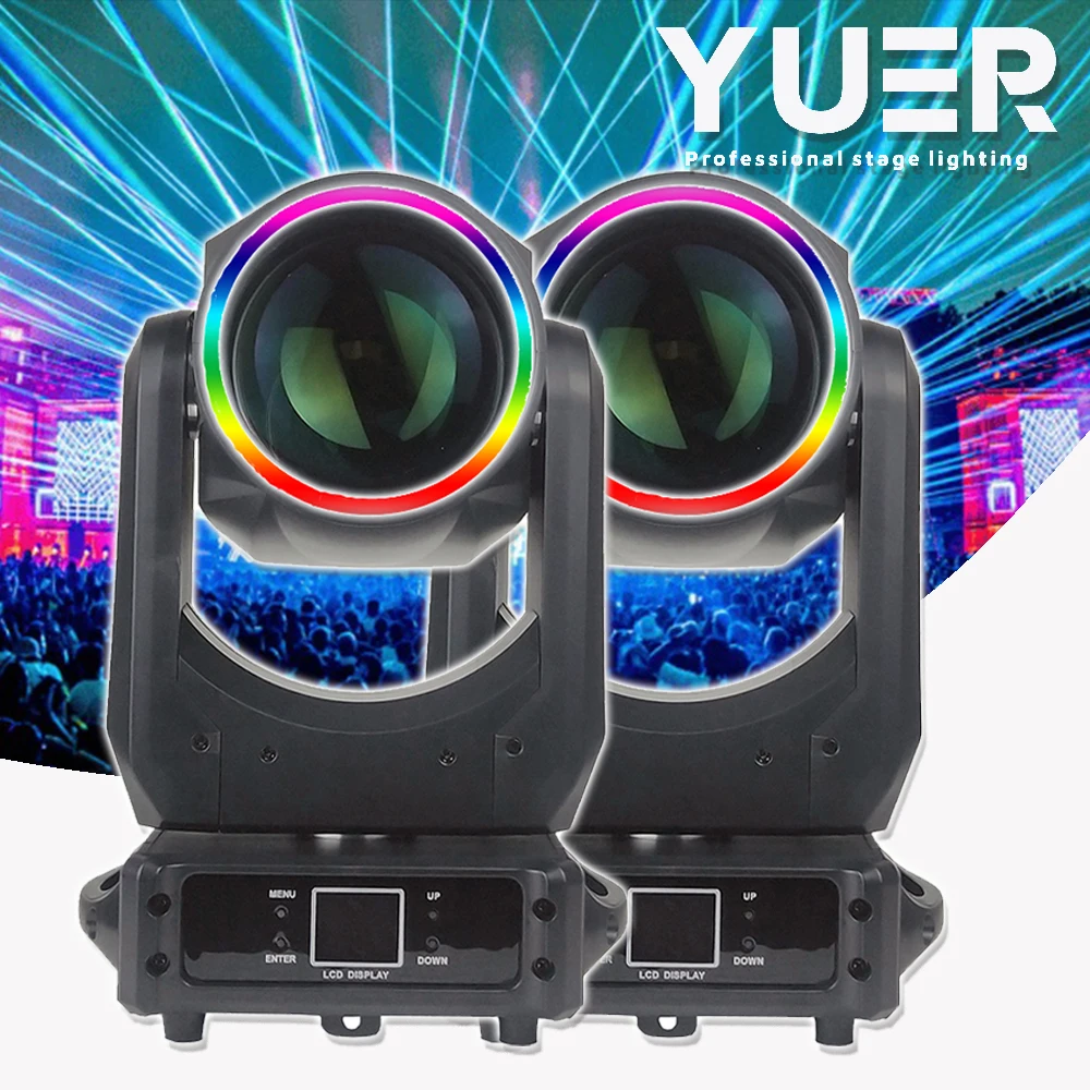 2PCS /LOT 200W LED Module DJ stage moving head Rainbow Atomization effect high brightness DMX Sound Auto for Disco show party