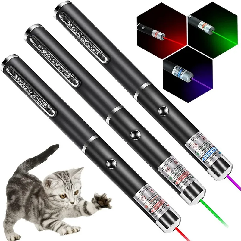 2-in-1 Mini Laser Pointer for Pets, Cats, No Battery Portable LED Pet Training Flashlight Scratching Toys Indicator Tools