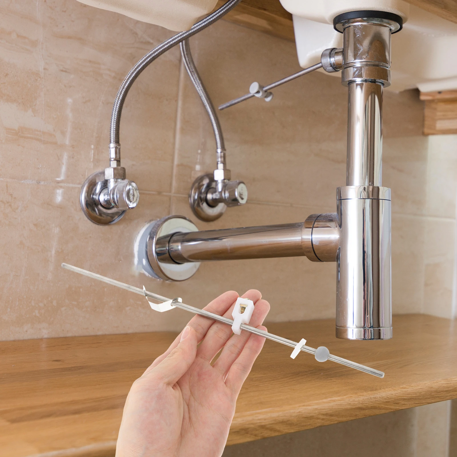 

Drain Lift Rod Pop-up Ball Replacement Bathroom Sink Assembly Kit Hand Basin Accessories