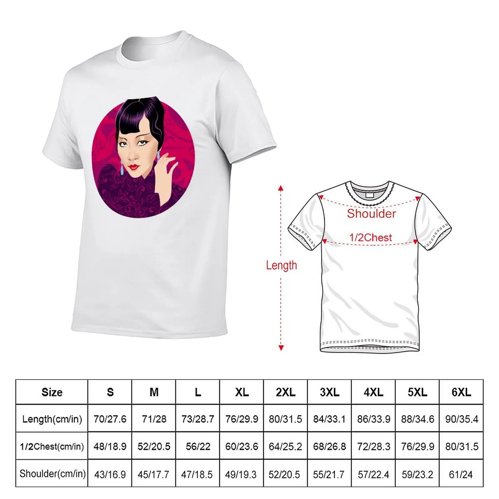 Anna May Wong T-Shirt Basic Regular Fit Casual T-Shirt