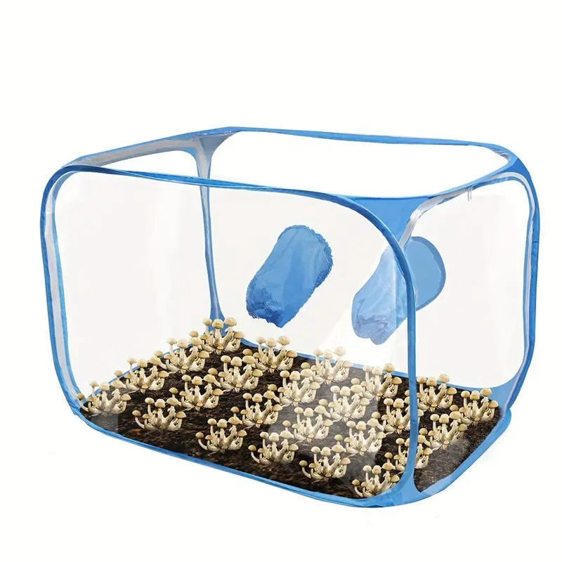 

RMWIN-Mushroom Cultivation Tent Portable Mushroom Growing Still Air Box, Foldable Up Grow Tent Container Bounce Mushroom Box