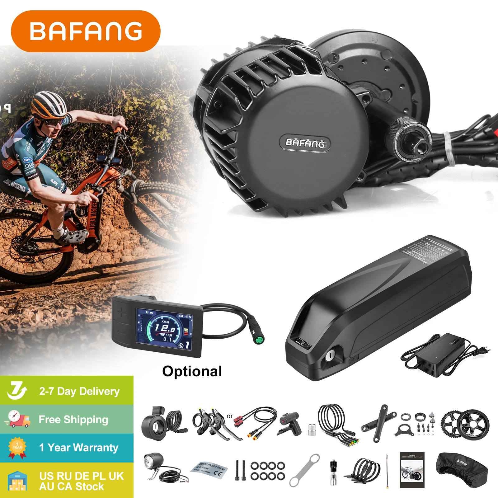 

Bafang BBSHD 1000W Motor Kit with Battery 20Ah Mid Drive 52V 48V Electric Bicycle Engine Kits For Ebike Conversion Complete Set