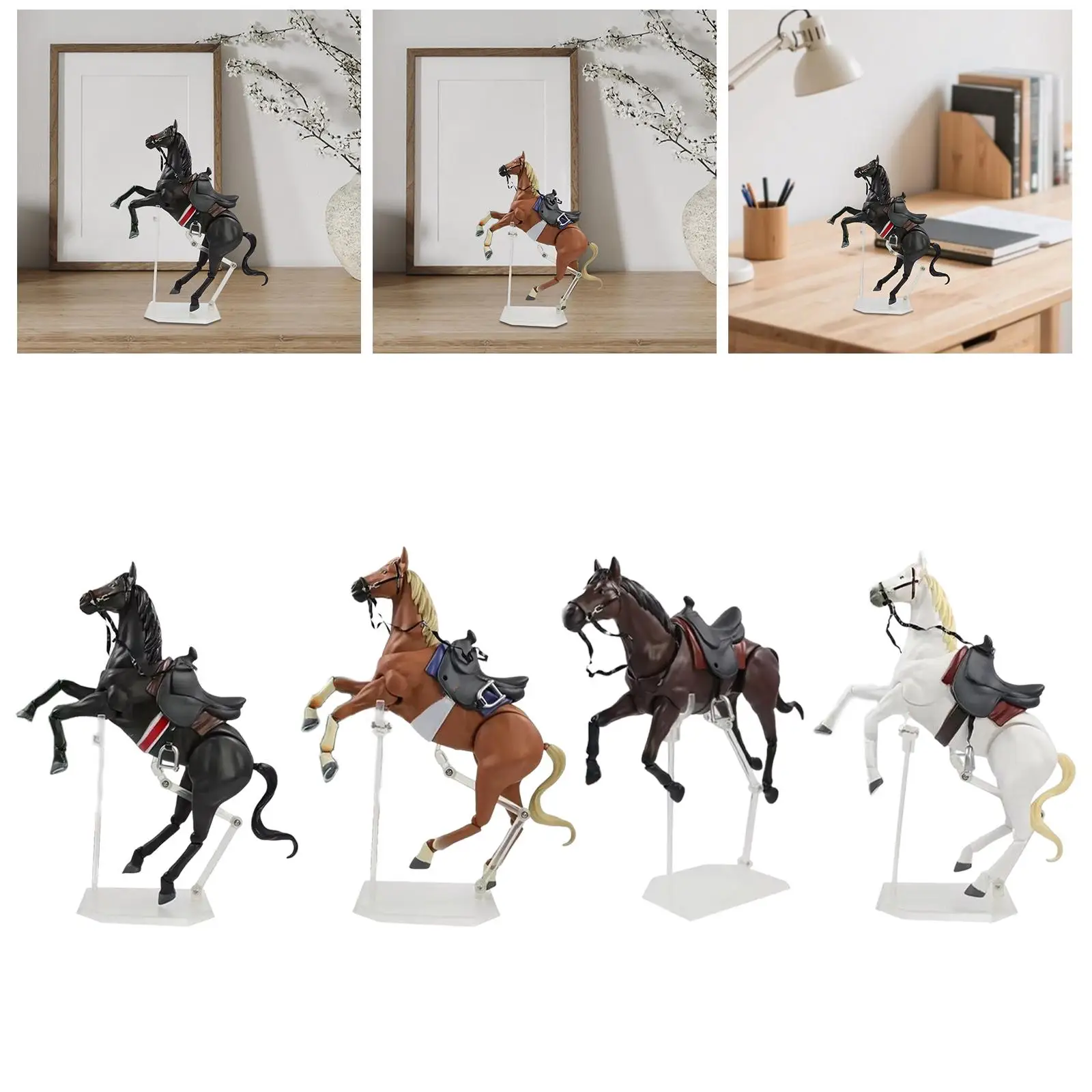 Statue de cheval réaliste, décoration d'intérieur créative, animal de ferme, collection, figurine de poney, modèle pour cadeau d'anniversaire pour enfants