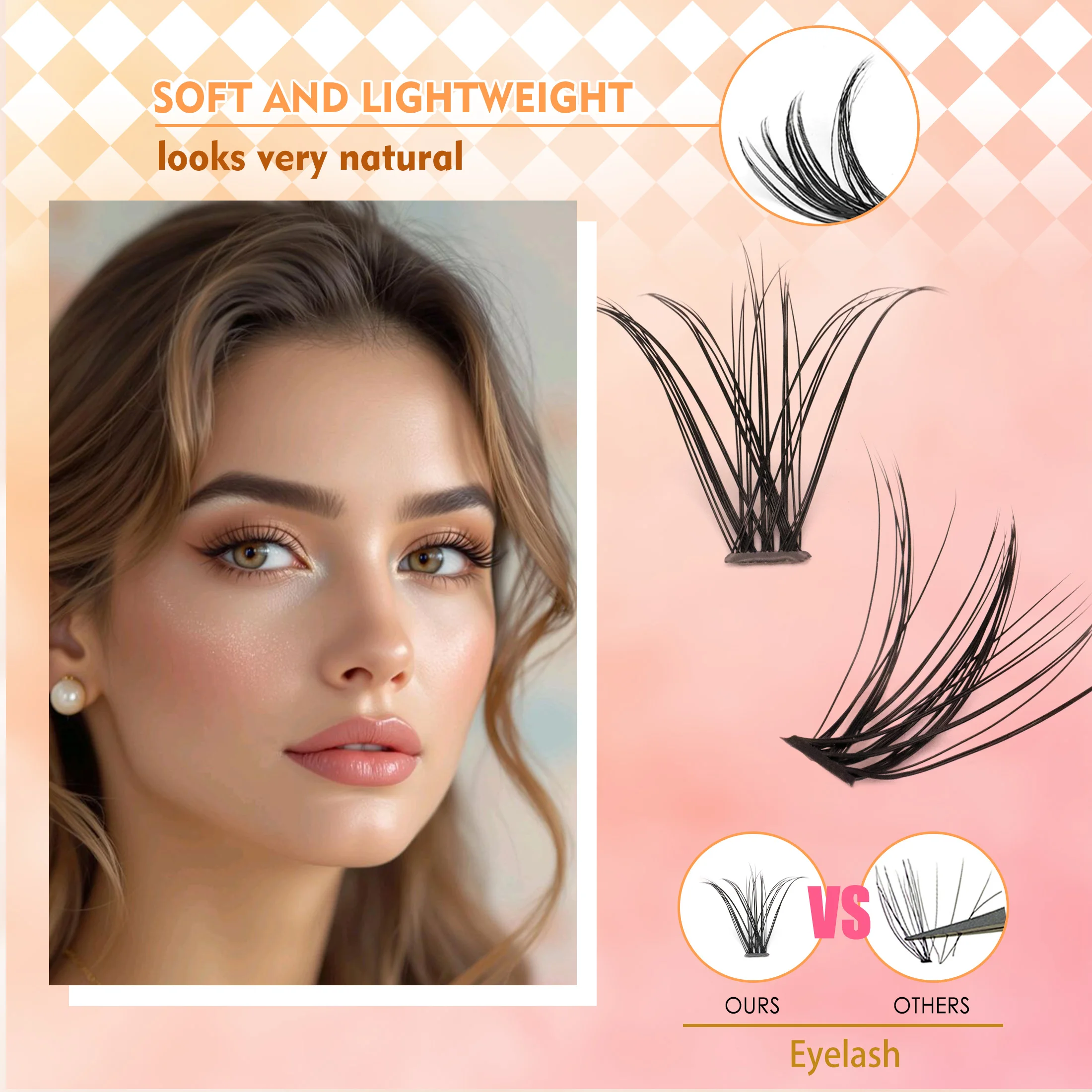 Extensión de pestañas DIY, 320 Uds., grupo de súper volumen, racimos de pestañas individuales con unión, sello, removedor y pinzas, herramienta de maquillaje